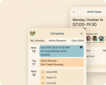 mobile view of the app