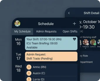 mobile view of the app